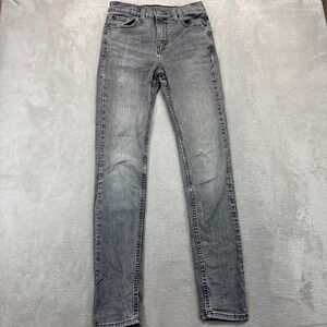 Levi's 510 Men 29x34 Gray Skinny Fit 29x34 Grey Stretch Fade Denim Casual Preppy